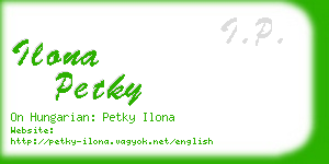 ilona petky business card